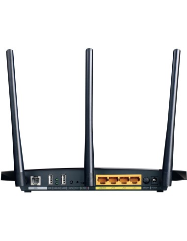 TP-LINK TD-W8980 - Modem Router inalámbrico (N600, 2 puertos USB, Banda Dual Gigabit, ADSL2+)