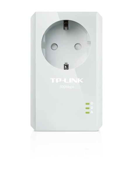 TP-LINK TL-PA4010P - Nano adaptador powerline Ethernet a 500 Mbps (con enchufe incorporado, homeplug av, kit unitario), blanco: 