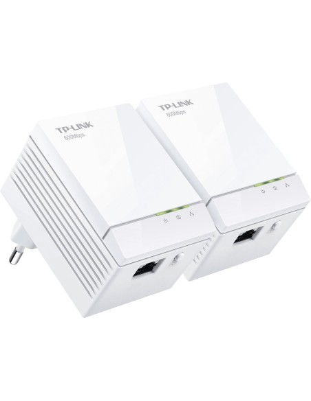 Homeplug tp-link powerline mini 600mb gigabit ethernet kit de 2 unidades soporta multiples iptv stre