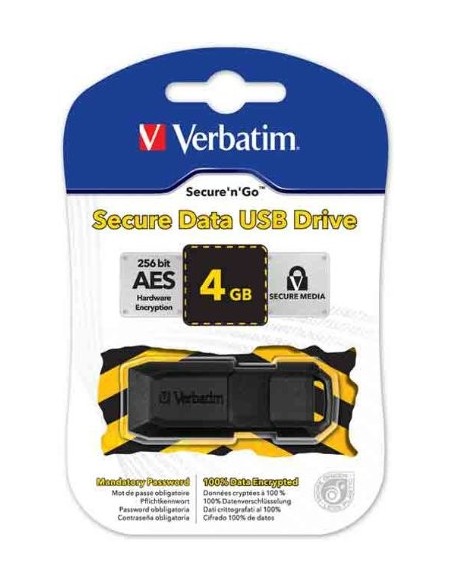 Verbatim 4GB Secure Data - Memoria USB de 4 GB negro