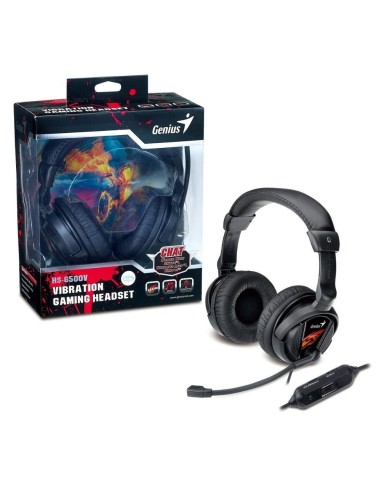 Genius HS-G500V - Auriculares de diadema cerrados (con micrófono, con vibración, especial videojuego