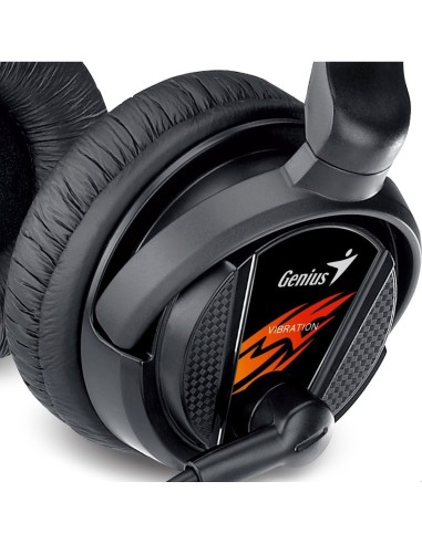 Genius HS-G500V - Auriculares de diadema cerrados (con micrófono, con vibración, especial videojuego