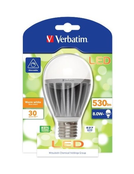 Verbatim 52148 energy-saving lamp - Lámpara LED (Blanco cálido, A, 50/60 Hz, 11.2 cm, 6 cm, 6 cm): Kiwiku.com: Hogar