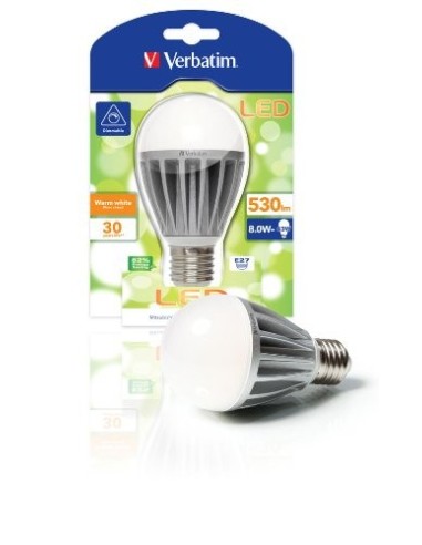 Verbatim 52148 energy-saving lamp - Lámpara LED (Blanco cálido, A, 50/60 Hz, 11.2 cm, 6 cm, 6 cm): Kiwiku.com: Hogar