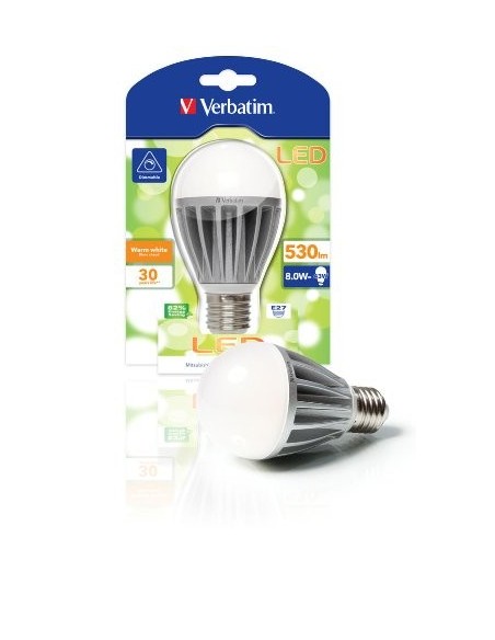 Verbatim 52148 energy-saving lamp - Lámpara LED (Blanco cálido, A, 50/60 Hz, 11.2 cm, 6 cm, 6 cm): Kiwiku.com: Hogar
