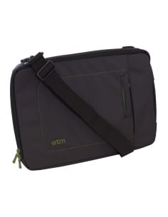 STM - Funda para portátiles tamaño mediano color negro/verde: Kiwiku.com: Informática