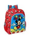 Safta Mochila 38cm Junior Adaptable A Carro de Mickey Mouse Happy Smiles