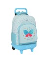 Safta Mochila 45cm Trolley Con Ruedas Compact Extraible Simple de Blackfit8 Mariposa