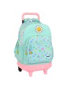 Safta Mochila 45cm Trolley Con Ruedas Compact Extraible Simple de Smiley World Summer Fun