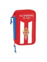 Safta Plumier Doble Real Sporting de Gijón Blanco Rojo (28 Piezas)