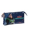 Safta Portatodo Triple Buzz Lightyear Azul Marino (22 X 12 X 3 Cm)