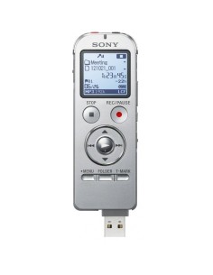 Sony ICDUX533S.CE7 - Grabadora de voz estéreo, reproductor de música y USB 3 en 1, color plateado: Kiwiku.com: Oficina y papele