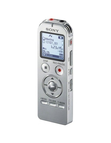 Sony ICDUX533S.CE7 - Grabadora de voz estéreo, reproductor de música y USB 3 en 1, color plateado: Kiwiku.com: Oficina y papele