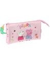 Safta Estuche Portatodo Triple de Peppa Pig Having Fun