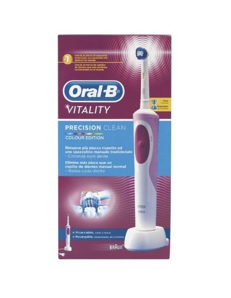 Oral-B - Cepillo de dientes recargable Vitality Precision Clean - con temporizador integrado, morado: Kiwiku.com: Salud y cuida