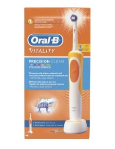 Oral-B - Cepillo de dientes recargable Vitality Precision Clean - con temporizador integrado, naranja: Kiwiku.com: Salud y cuid 2
