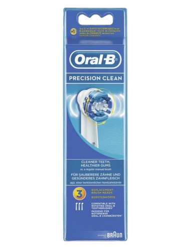 Oral-B - Pack de 3 cabezales para cepillos de dientes recargables - Precision Clean EB20: Kiwiku.com: Salud y cuidado personal