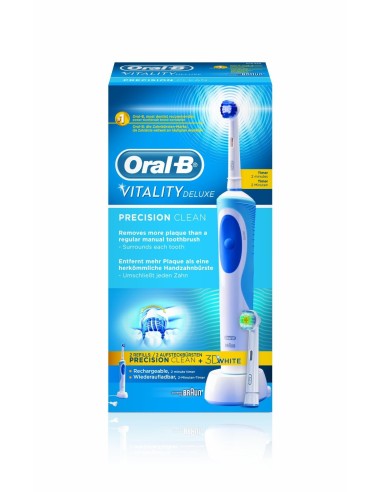 Oral-B - Cepillo de dientes recargable Vitality Precision Clean Deluxe - con temporizador integrado
