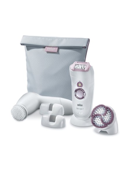 Braun Silk-épil 7 SkinSpa 7979 - Depiladora Wet amp Dry sin cable y Cepillo Exfoliador Sónico con 6 extras + Cepillo Exfoliante