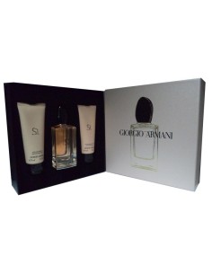 Giorgio Armani Si Set Regalo 100ml Eau de Parfum + 75ml Loción Corporal + 75ml Gel de Ducha