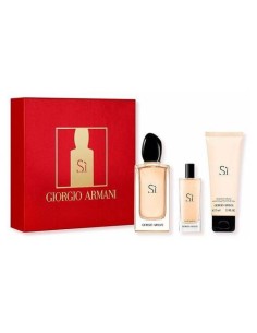 Giorgio Armani Si Set Regalo 50ml Eau de Parfum + 50ml Loción Corporal + Mini Lipstick