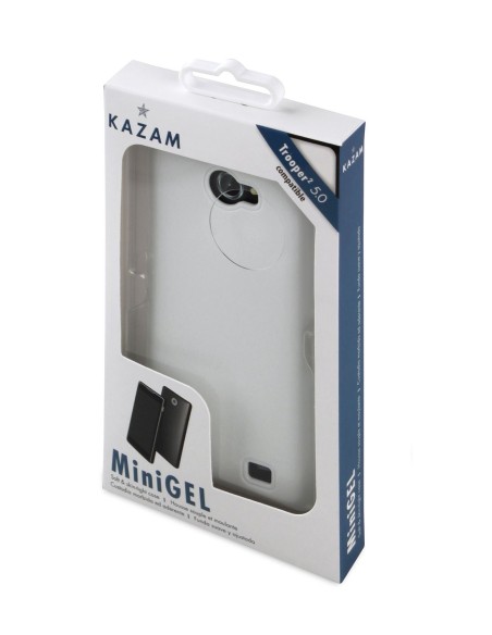 Kazam KASKI0003 - Funda de TPU para Trooper 2 5.0, blanco: Kiwiku.com: Electrónica