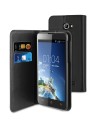 Funda wallet folio negra función soporte y tarjetero + protector pantalla trooper2 5.0 kazam