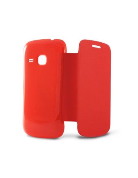 Ksix B8474FU80RJ - Funda folio con carcasa trasera para Samsung Galaxy Mini II, rojo - Electrónica - Kiwiku.com