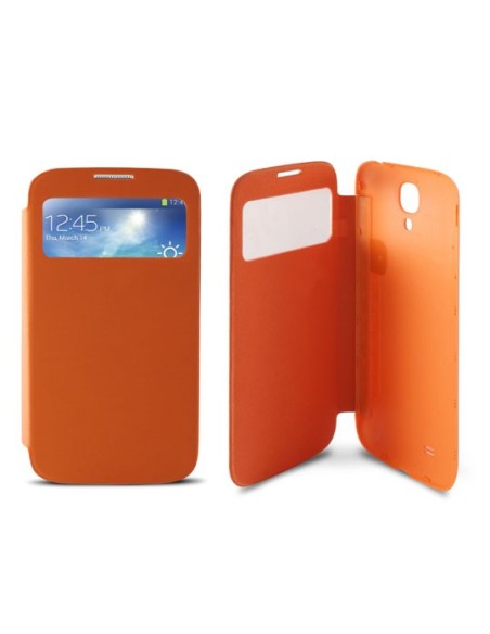 Ksix B8505FU80WNJ - Funda folio trasera flexible con tapa para Samsung Galaxy S4 I9505, naranja - Electrónica - Kiwiku.com