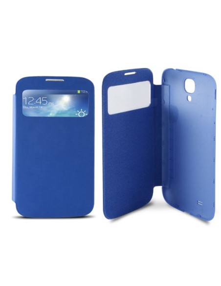 Ksix B8505FU80WAZ - Funda folio trasera flexible con tapa para Samsung Galaxy S4 I9505, azul - Electrónica - Kiwiku.com