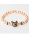 Pulsera Mujer Lancaster Jla-br-crab-4-pe Marrón Naranja Plata de Ley 16 mm