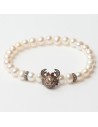 Pulsera Mujer Lancaster Jla-br-crab-4-wh Marrón Blanco Plata de Ley 16 mm