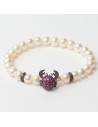 Pulsera Mujer Lancaster Jla-br-crab-5-wh Morado Blanco Plata de Ley 16 mm