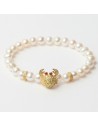 Pulsera Mujer Lancaster Jla-br-crab-6-wh Dorado Blanco Plata de Ley 16 mm