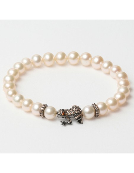 pulsera_mujer_lancaster_jla-br-frog-4-wh_marrón_blanco_plata_de_ley_16_mm_8059519896774_oferta