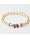 Pulsera Mujer Lancaster Jla-br-frog-4-wh Marrón Blanco Plata de Ley 16 mm