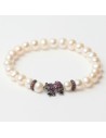 Pulsera Mujer Lancaster Jla-br-frog-5-wh Morado Blanco Plata de Ley 16 mm