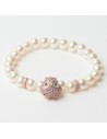 Pulsera Mujer Lancaster Jla-br-owl-2-wh Blanco Plata de Ley 16 mm Rosado
