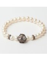 Pulsera Mujer Lancaster Jla-br-owl-4-wh Marrón Blanco Plata de Ley 16 mm