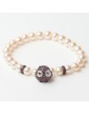 Pulsera Mujer Lancaster Jla-br-owl-5-wh Morado Blanco Plata de Ley 16 mm