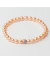 Pulsera Mujer Lancaster Jla-br-sb-2-pe Naranja Plata de Ley 16 mm Rosado