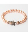 Pulsera Mujer Lancaster Jla-br-star-4-pe Marrón Naranja Plata de Ley 16 mm