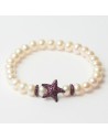 Pulsera Mujer Lancaster Jla-br-star-5-wh Morado Blanco Plata de Ley 16 mm
