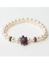 Pulsera Mujer Lancaster Jla-br-turtle-5-wh Morado Blanco Plata de Ley 16 mm