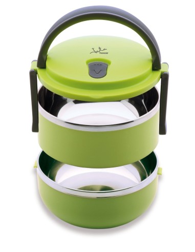Jata Hogar 904BL - Porta alimentos con 2 contenedores, capacidad total 1.4 l: Kiwiku.com: Hogar