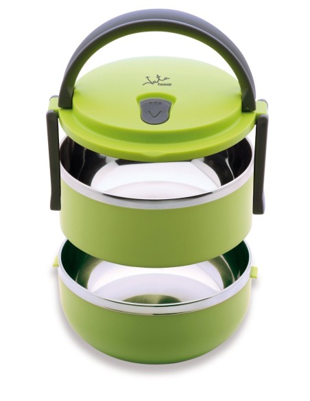 Jata Hogar 904BL - Porta alimentos con 2 contenedores, capacidad total 1.4 l: Kiwiku.com: Hogar
