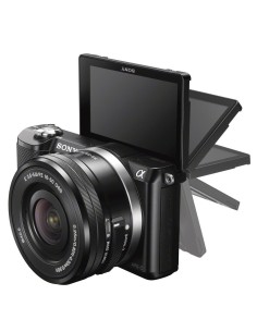 Sony A5000 - Cámara EVIL de 20.1 Mp (pantalla articulada 3, estabilizador, vídeo Full HD, WiFi), color negro: Sony: Kiwiku.com: 2
