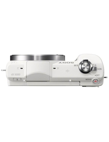Kiwiku.com: Sony Alpha-5000 - Cámara EVIL de 20.1 Mp (pantalla articulada 3, estabilizador, vídeo Full HD, WiFi), color blanco