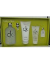 Calvin Klein Set Ck One Eau de Toilette 200ml + Loción Corporal 100ml + Gel de Ducha 100ml + Mini 15ml Unisex