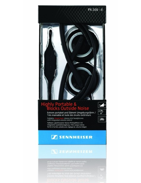Sennheiser PX 200-II Black - Auriculares de diadema cerrados (Control remoto integrado, reducción de ruido), Negro: Kiwiku.com: